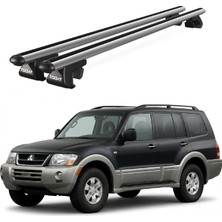 Today Auto Venüs Mitsubishi Montero (1999-2006) Uyumlu Gri Ara Atkı Port Bagaj Tavan Barı