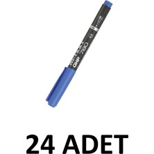 Hi-Text 24 Adet Ohp Asetat Kalemi Mavi 780-MM M Uçlu Permanent