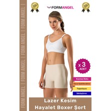 Carlburn #korse Toparlayıcı Vücut Şekillendirici Kaymaz Dikişsiz Iz Göstermez Lazer Kesim Boxer Şort - 3 Adet