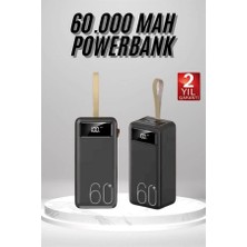 Powerbank 60.000 Mah Taşınabilir Şarj Hızlı El Fenerli Dijital Göstergeli Nemere