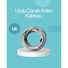 25 Metre Anten Kablosu Hazır 4K Çanak Lnb Kablosu ( Uç F Konnektör) U6 Rg6 U6