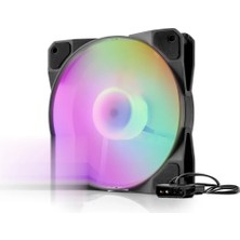 Epilons Kasa Fanı Rgb 12 cm - Siyah HDX1517