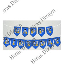 Hiras Dizayn 33 Parça Polis ve Polis Arabası Konsept Dev Set Doğum Günü Süsü Banner Pasta Kürdanı Cupcake Kürdanı
