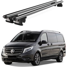 Today Auto Venüs Mercedes-Benz Vito (W447) (2014 ve Sonrası) Uyumlu Gri Ara Atkı Port Bagaj Tavan Barı