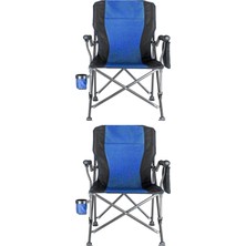 Kılıçaslan Camp Madfox 2'li Roxy Katlanır Kamp Sandalyesi Blue/black