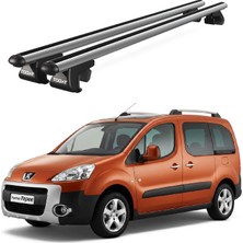 Today Auto Venüs Peugeot Partner Tepee (2002-2008) Uyumlu Gri Ara Atkı Port Bagaj Tavan Barı