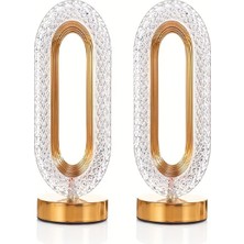  kristal masa  ve gece lambası