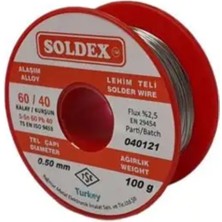 İlkyaz Fashion Soldex 60/40 Lehim Teli 100 gr 0,50 mm (Sn:60 / Pb:40)