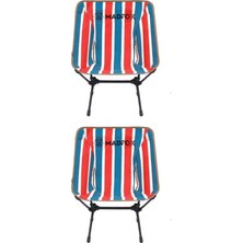 Kılıçaslan Camp Madfox 2'lü Infinity Ultralight Katlanır Kamp Sandalyesi Retro Çizgili