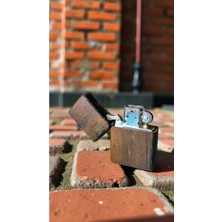 Ahşap El Yapımı Benzinli Çakmak - Hakiki Abanoz Ağacı