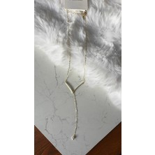 Stelle Jewelry 14K Kaplama Taşlı Uzun Kolye