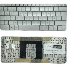 Notespare Hp ile Uyumlu Pavilion DM1-1010ET (VR607EA), DM1-1010ST (VR603EA) Notebook Klavye Gümüş Gri Tr