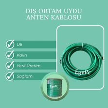 Eyepc 25M 25 mt Çanak Anten,uydu,televizyon Kablosu Rg6 U6 Hd 25 Metre-Yeşil Outdoor Dayanıklı