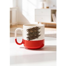 BB Design Leopar Desen Tasarımlı Seramik Baskılı Pro Kupa Bardak 330ML
