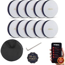Midex BR-410X 10'lu Bendir Def Toptan Paket Akort Ayarlı El Tutma Oyuklu Çantalı