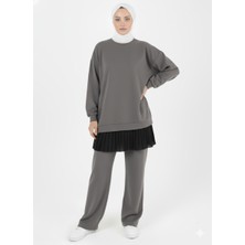 Ülker Aydın Kadın Piliseli Krep Üst Giyimi Uzatan Lastikli Içlik Etek