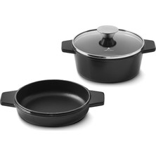 Aryıldız Duo Techniq Iron Döküm Derin Tencere Kahverengi 20CM