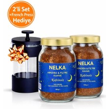 Nelka Hindiba & Kafeinsiz Filtre Kahve - 150 G x 2 (French Press Hediye)