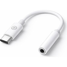 Bubitechh Type-C → 3.5mm Jack Kulaklık Dönüştürücü Beyaz