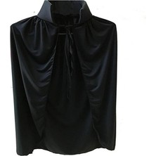 Colezium Siyah Yakalı Pelerin - Vampir Pelerin - Dracula Pelerin 90 cm