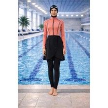 Tesmay Hızlı Kuruyan Mayo Kumaşı Likralı Kadın Tesettür Mayo 2177