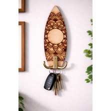 Tutu Tasarım Dekoratif Mandala Ahşap Duvar Anahtarlık – El Yapımı Anahtar Askılığı – Ev Giriş Holü Duvar Dekoru