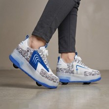 Öztürk Işıklı Akıllı Mekanizma Bağcıklı Çocuk Paten Ayakkabı