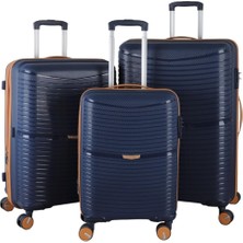 MÇS Körüklü Ultra Hafif Polipropilen Ekstra Hacim 3 Lü Valiz Seti