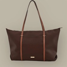 Çift Saplı Paraşüt Kumaş Büyük Boy Shopper Çanta Üniversite Ofis Anne Bebek Omuz Çantası (47X30X15)