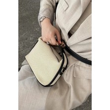 Gold Kilit Keten Orta Boy Kadın El ve Omuz Çantası