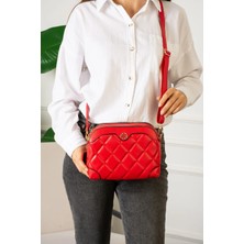 Sanmorris Kadın Ayarlanabilir Çapraz Askılı 4 Bölmeli Omuz ve Çapraz Çanta S-1267