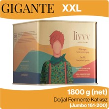 Livvy Premium Foods GIGANTE Gemlik Jumbo (XXL) Taneli Siyah Zeytin 1800 g - Doğal Fermente Katkısız