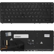 Notespare Hp Uyumlu Elitebook 840 G1 (F3S56EC), 840 G1 (F3S99EC) Klavye Tr Işıklı Siyah Çerçeveli