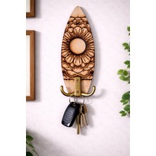 Tutu Tasarım Dekoratif Mandala Ahşap Duvar Anahtarlık – El Yapımı Anahtar Askılığı – Ev Giriş Holü Duvar Dekoru