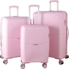 MÇS Körüklü Ultra Hafif Polipropilen Ekstra Hacim 3 Lü Valiz Seti