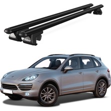 Today Auto Venüs Porsche Cayenne (2010-2017) Uyumlu Siyah Ara Atkı Port Bagaj Tavan Barı