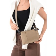 Sanmorris Paraşüt Kumaş Küçük Boy Kadın 4 Bölmeli Ayarlanabilir Çapraz Askılı ÇANTA(17X25)