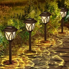 Indispensablely 6'lı Solar Bahçe Aydınlatması Beyaz Işık Mz-304