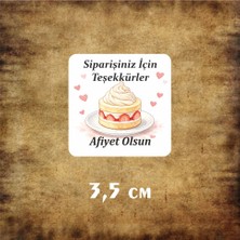 Butik Afiyet OLSUN14 Yapışkanlı Etiket -Stickers - 70 ADET