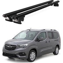 Today Auto Venüs Opel Combo (2019 ve Sonrası) Uyumlu Siyah Ara Atkı Port Bagaj Tavan Barı