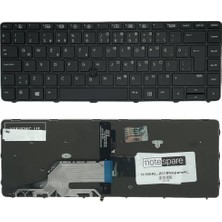 Notespare Hp Uyumlu Probook 640 G2 (V1B25ES), 640 G2 (V1B54ES), 640 G2 (V1B55ES) Işıklı Klavye Siyah Tr