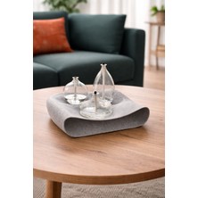 Dailyboo Creates Curve Çok Amaçlı Dekoratif Tabak-Sunum Kasesi-Anahtar ve Mum Tabağı-Takı Organizeri