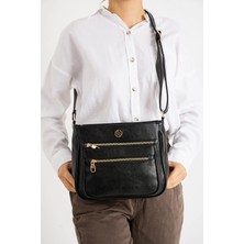 Sanmorris Kadın Ayarlanabilir Çapraz Askılı, Dört Cepli Omuz Çantası Çok GÖZLÜ(22X27X9)