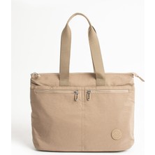 Sanmorris Kadın 6 Gözlü Kullanışlı Suya Dayanıklı Paraşüt Kumaş Büyük Boy El ve Omuz Çantası