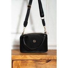 Sanmorris Kadın Suni Deri 4 Bölmeli Ayarlanabilir Çapraz Askılı Omuz Çantası