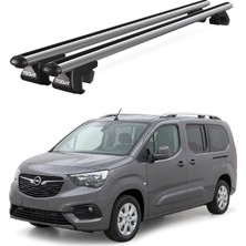 Today Auto Venüs Opel Combo (2019 ve Sonrası) Uyumlu Gri Ara Atkı Port Bagaj Tavan Barı