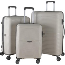 MÇS Körüklü Ultra Hafif Polipropilen Ekstra Hacim 3 Lü Valiz Seti