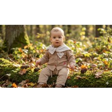 Lenna Baby Organik Omuz Aksesuarlı Mantar Nakışlı Müslin Gömlek 3’lü Erkek Bebek Takım🍄