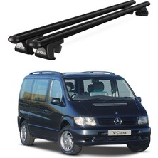 Today Auto Venüs Mercedes-Benz V Series (1996-2003) Uyumlu Siyah Ara Atkı Port Bagaj Tavan Barı