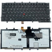 Notespare Lenovo Uyumlu Thinkpad X260 20F60041TX, X260 20F6007VTX Işıklı Klavye Siyah Tr
